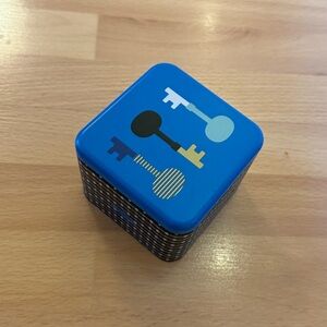 Blue Key Design Tin Box by fossil